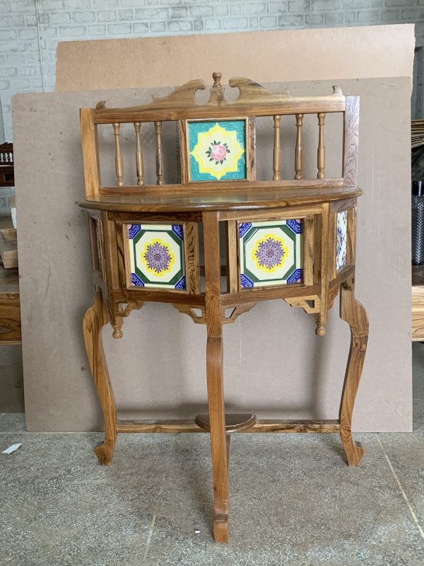 Teak Wood D Shape table