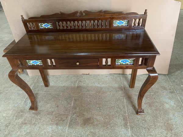 Wooden Tile Console Table