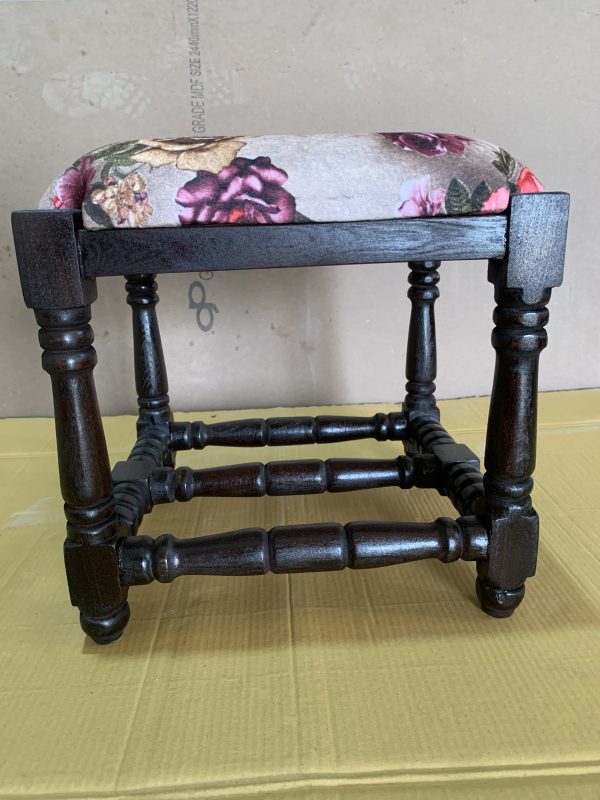 Wooden Stool (Black) - Image 2